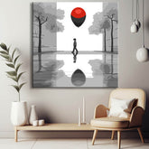 Lonely walk in the rain - painting by numbers